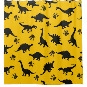 Cute kids dinosaurs pattern Colourful dinosaurs on Shower Curtain