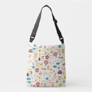 Cute Kids Doodle Pattern Crossbody Bag