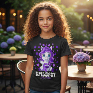 Cute Kids Epilepsy Awareness Unicorn T-Shirt