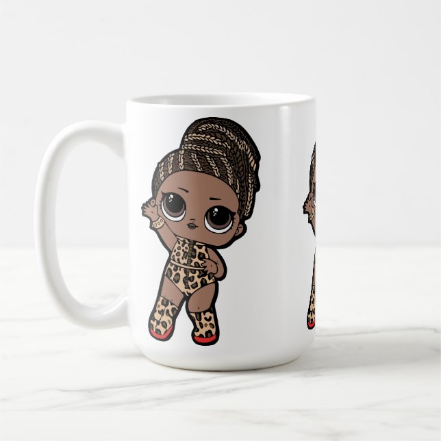 Cute Kids Fashion Delight - Tiger print jumpsuit Coffee Mug (Left)