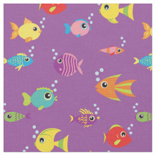 Cute Kids Fish Baby Nursery Tropical Aquarium Fabric