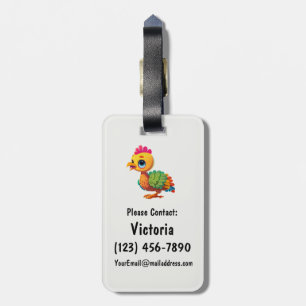 Cute Kids Fun Personalised Colourful Bag Backpack Luggage Tag