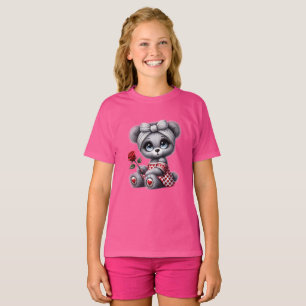 Cute Kids Grey T-Shirt with Adorable Illustration