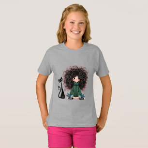 Cute Kids Grey T-Shirt with Adorable Illustration