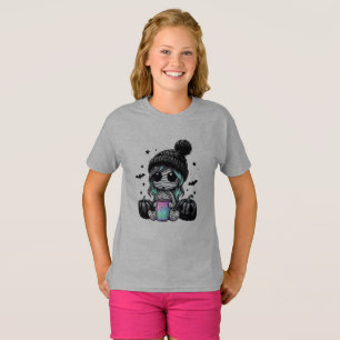 Cute Kids Grey T-Shirt with Adorable Illustration