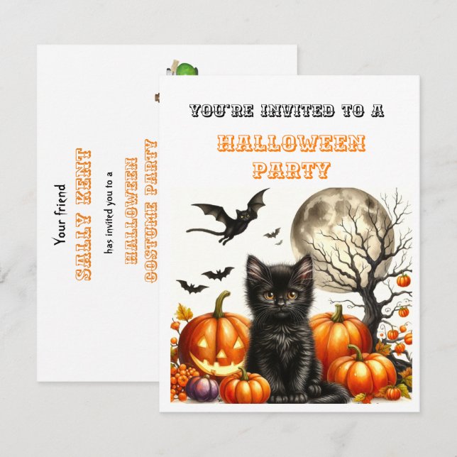 Cute Kids Halloween Costume Party  (Front/Back)