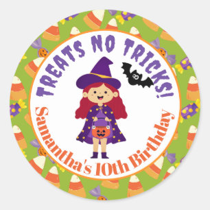 Cute Kids Halloween Costume Party  Classic Round Sticker