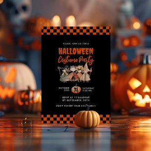 Cute Kids Halloween Costume Party Invitation
