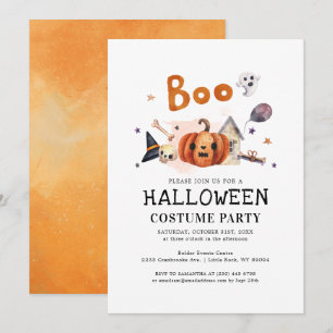 Cute Kids Halloween Costume Party Invitation