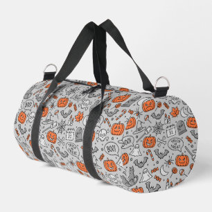 Cute Kids Halloween Doodle Pattern Duffle Bag