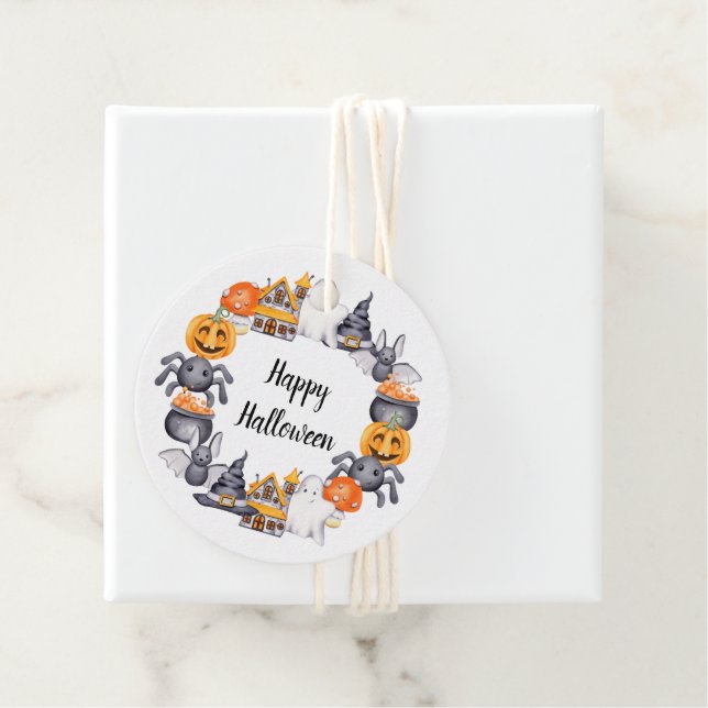 Cute Kids Halloween Party Favour Tags (In Situ)