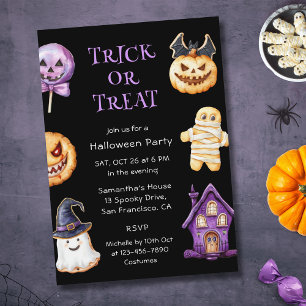 Cute Kids Halloween Party  Invitation