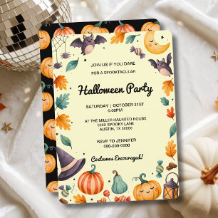 Cute Kids Halloween Party Invitation