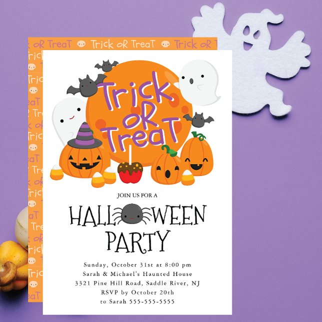 Cute Kids Halloween Party Invitation (Creator Uploaded)