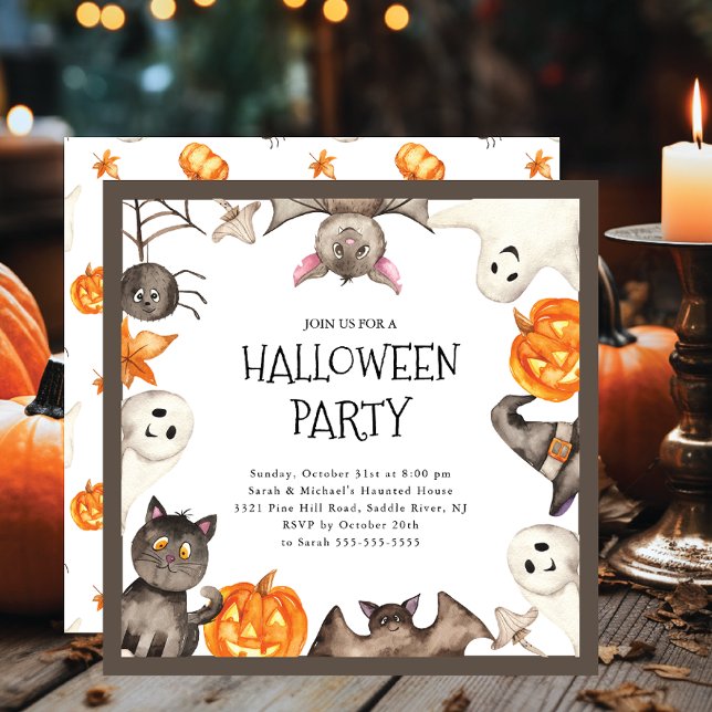 Cute Kids Halloween Party Invitation (Creator Uploaded)
