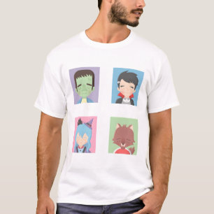Cute Kids Happy Halloween Monsters T-Shirt