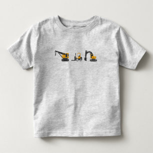 Cute Kids Heavy Equipment Construction Machines Toddler T-Shirt