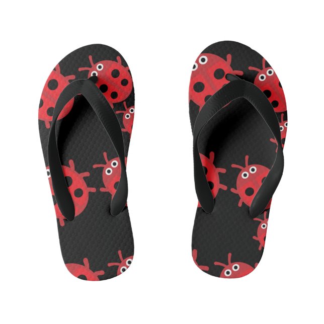 Cute Kids ladybird Family  Kid's Flip Flops (Footbed)