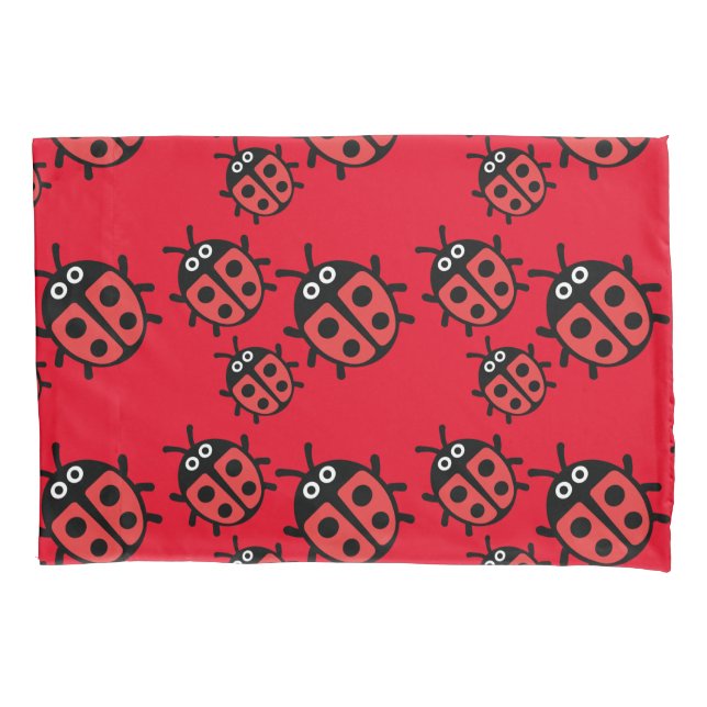 Cute Kids ladybird Family   Pillowcase (Front-Left)