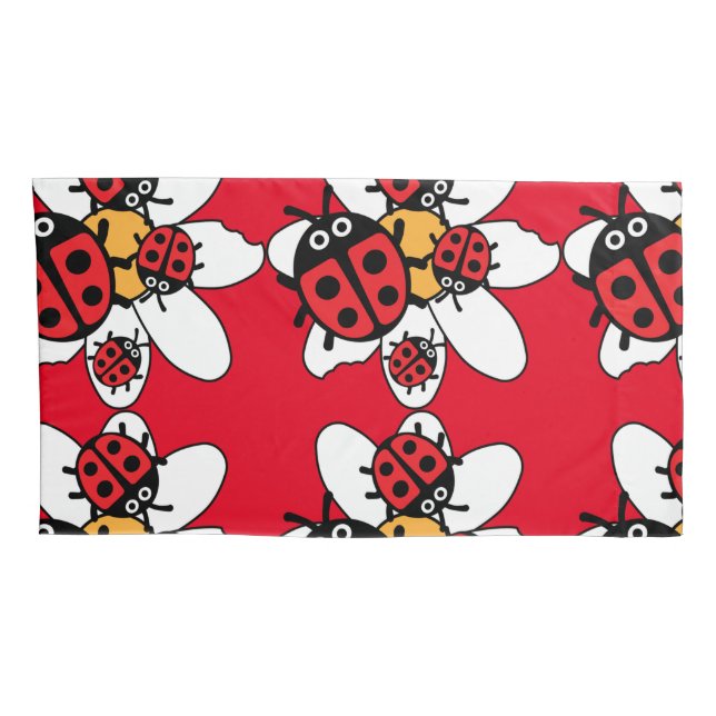 Cute Kids ladybird Family  Pillowcase (Back-Right)