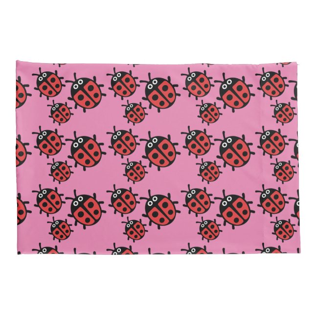 Cute Kids ladybird Family    Pillowcase (Back-Right)