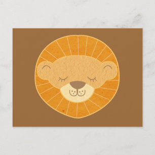 Cute Kids Lion Head Postcard