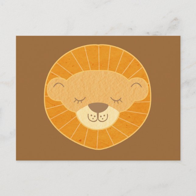 Cute Kids Lion Head Postcard (Front)