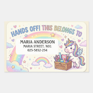 Cute Kids Name Labels : Hands Off This Belongs To