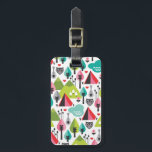 Cute kids owl luggage tag<br><div class="desc">Cute retro owl flower bird camping pattern travel tag. Cute retro illustration pattern tags for girls or kids. Cute christmas or holiday gift for your travel suitcase. Check out other designs in my designalicious store!</div>