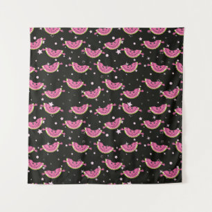 Cute kids pattern Colorful ice cream on the abstra Tapestry