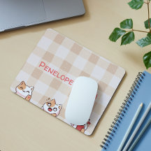 Cute Kids Personalizable Name Manga Cartoon Cat