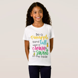 Cute kids pineapple word art t-shirt