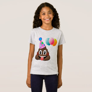 Cute Kids Poop Emoji Birthday T-Shirt