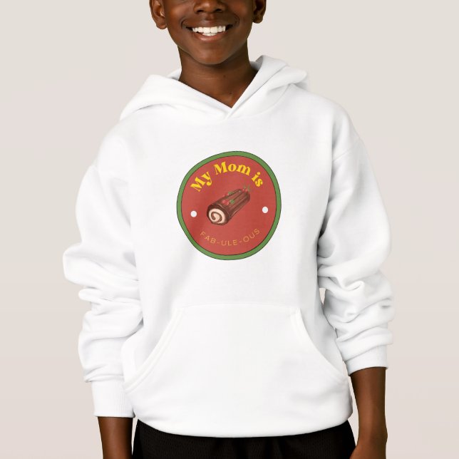 CUTE! Kids' Pullover Hoodie- My Mum Is Fab-Ule-ous (Front)