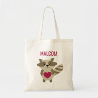 Cute Kids Racoon Woodland Animal Personalised