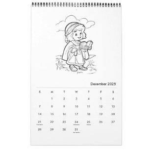 Cute Kids Religious Colouring Calendar