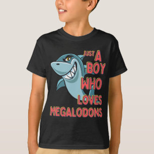 Cute Kids Shark Just A Boy Who Loves blue Sharks  T-Shirt