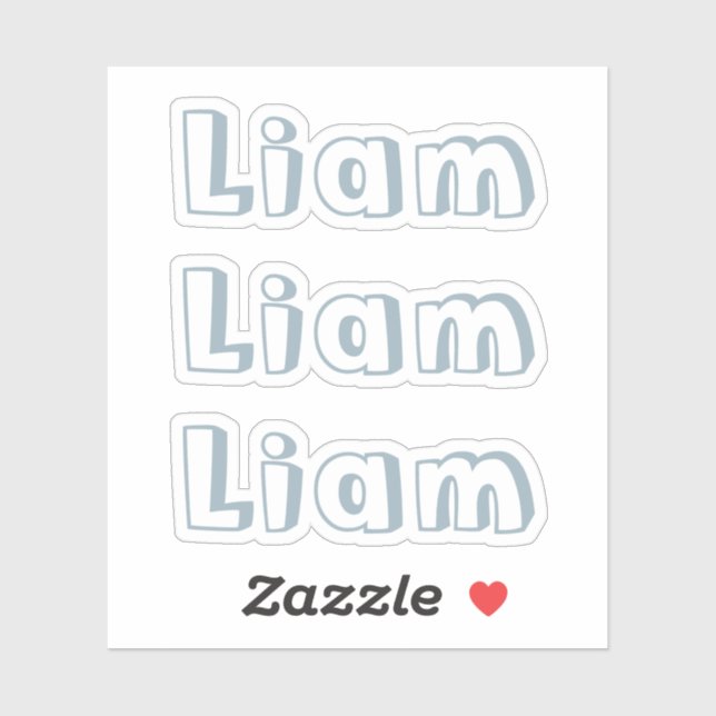 Cute Kids Slate Blue Name Sticker (Sheet)