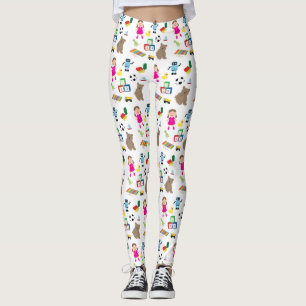 Cute Kids Toys Pattern Leggings