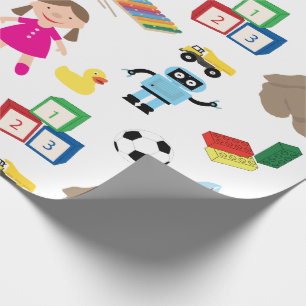 Cute Kids Toys Pattern  Wrapping Paper