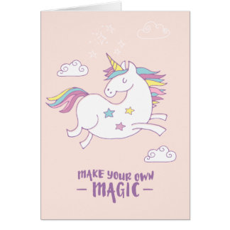 Cute Kids Unicorn Card - "Make Your Own Magic"