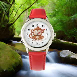 cute kids unisex little monkey watch