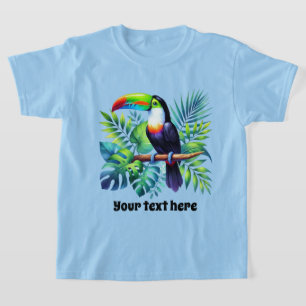 Cute kids unisex toucan customisable T-Shirt