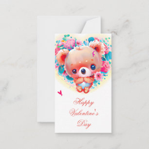 Cute kids valentine bear card