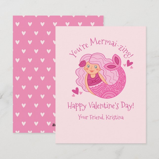Cute Kids Valentine Holiday Card (Front/Back)