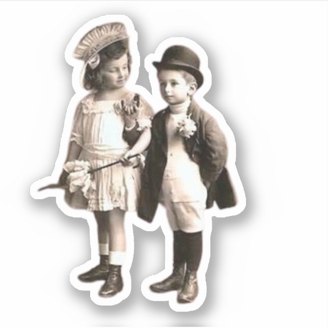 Cute Kids Vintage Photo (Front)