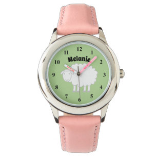 Cute Kid's watch with farm animal and girls name