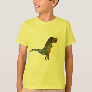 Cute kids yellow T-Rex dinosaur art T-Shirt