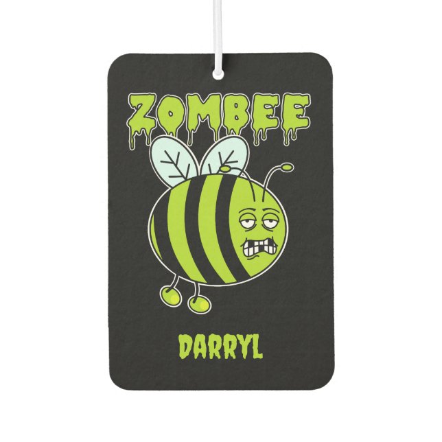 Cute Kids Zombie Bee Halloween Car Air Freshener (Front)