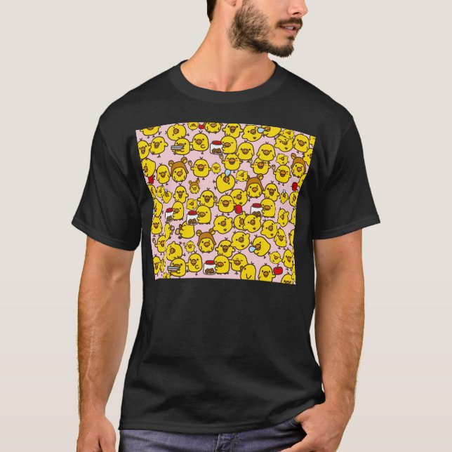 Cute Kiiroitori Pattern T-Shirt (Front)